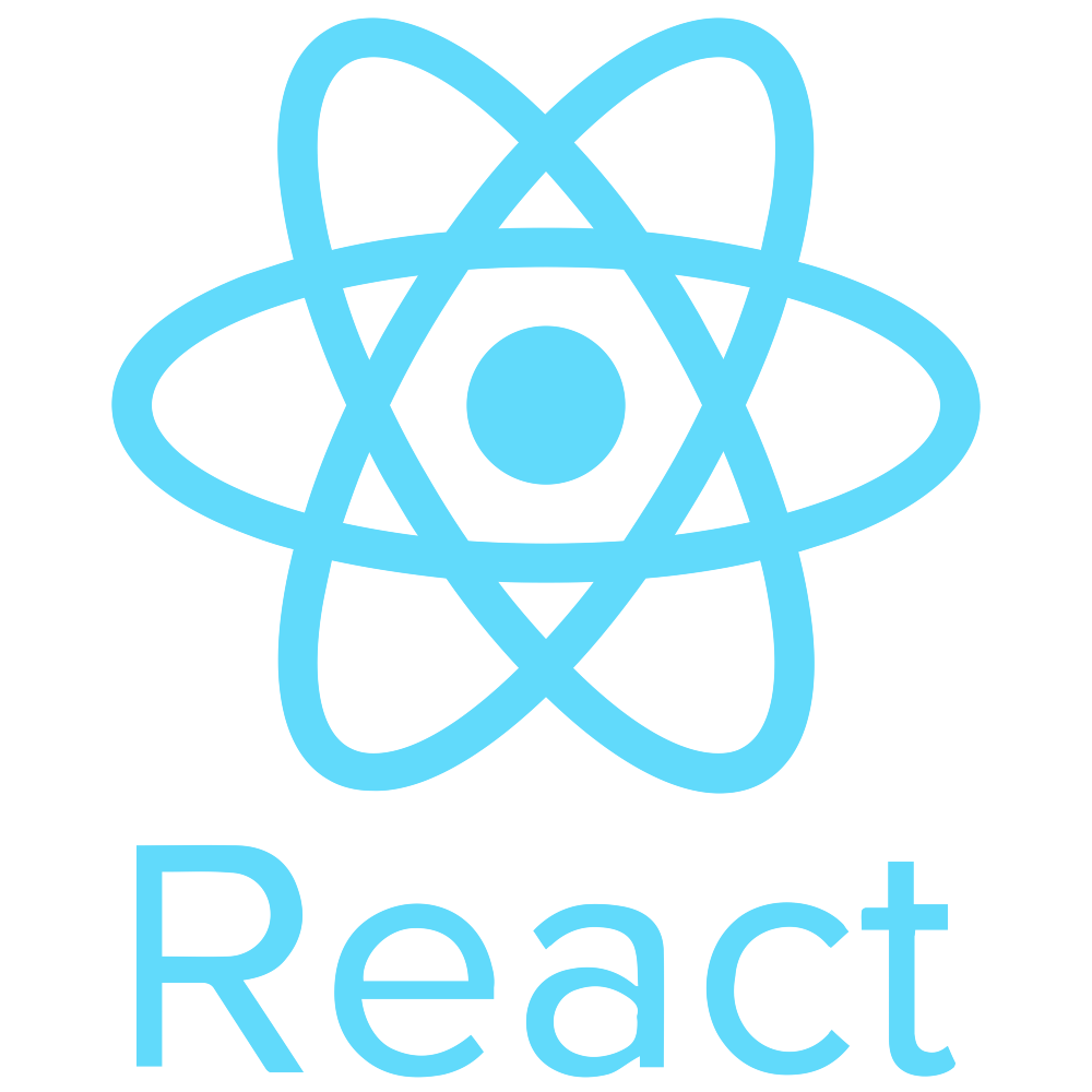 Blue atom react logo